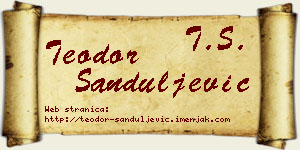 Teodor Sanduljević vizit kartica